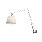 Artemide Tolomeo Mega Wall Light Aluminium Parchment 36
