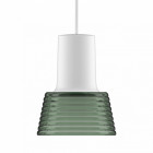Zero Compose Pendant with Glass Shade White Green