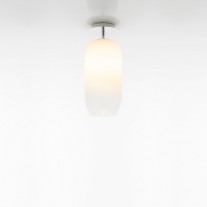 Artemide Gople Mini Ceiling Light White Shade / Silver Base