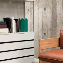 HAY Arcs Table Lamp Sea Green on Dresser