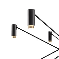 Marset The W LED Suspension Black Gold Close Up