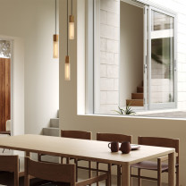 Brass Tala Basalt Triple Pendant