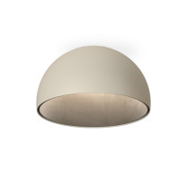 Vibia Duo Petra LED Ceiling Light - Large, Cream, Flat