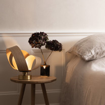 Tom Raffield Verso Portable Lamp by Bedside