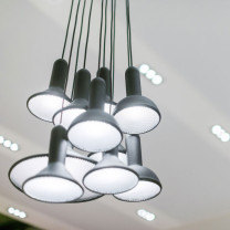 Established & Sons Torch Bunch Suspension - S10 Black from below