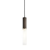 J. Adams Flume 50 Pendant Bronze - Frosted Glass