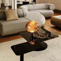 Whirl Cone Fat Table Gold/Black LED On Table