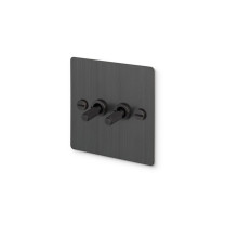 Buster and Punch 2G Modular Toggle Switch - Cross, Smoked Bronze