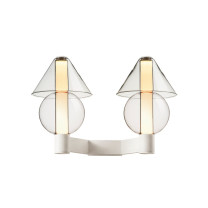 Marset Fragile A2 Wall Light White - Cone and Sphere
