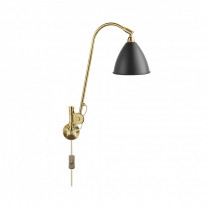 Bestlite BL6 Wall Light Soft Black Semi Matt Shade/Brass Base