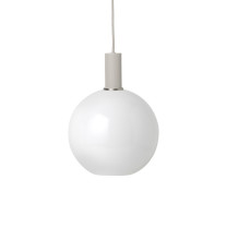 Ferm Living Collect Low Socket Pendant Glass Sphere Grey Opal