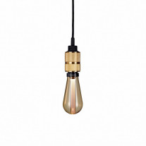 Buster + Punch Hooked 1.0 Nude Pendant - Brass with Gold Bulb