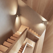 Lodes Nautilus Mini LED Wall Light on Staircase