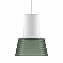 Zero Compose Pendant with Glass Shade White Green