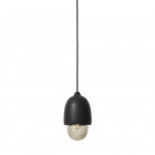 Mater Terho Pendant Light Black Satin Transparent Small