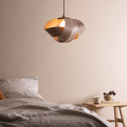  Tom Raffield Shore Pendant Walnut Above Bed