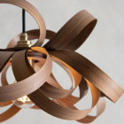 Tom Raffield Skipper Pendant Walnut Closeup