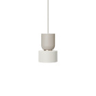 Ferm Living Collect Bell Socket Pendant Disc Grey White