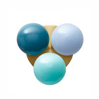 SkLO Dot 3x Wall/Ceiling Light - New Blue/ Oyster/ Celadon/ Brass