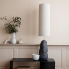 Ferm Living Hebe Large Lamp - Dark Grey/ Natural on Table