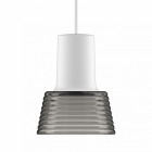 Zero Compose Pendant with Glass Shade White Grey