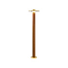 Panzeri Venexia LED Floor Lamp 95 Wood Matt Brass