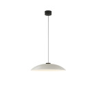 Santa & Cole HeadHat Plate LED Pendant - Medium, White, Black Surface Canopy