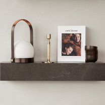 Bronzed Brass Audo Copenhagen Carrie Leather LED Portable Lamp