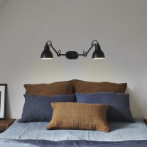 DCW éditions Lampe Gras 204 Double Wall Light Black