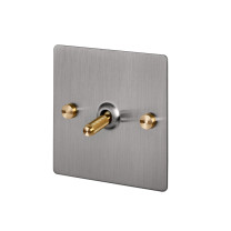Buster + Punch 1G Toggle Switch - Steel/Brass