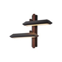 Bert Frank Rinato LED Double Wall Light Right Dark Bronze Black