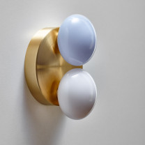 SkLO Dot 2x Wall/Ceiling Light - Oyster/ White on Wall