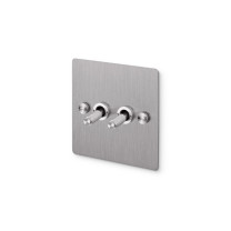 Buster and Punch 2G Modular Toggle Switch - Cross, Steel