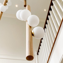 Light Oak Hollis + Morris Willow Vertical Pendant