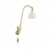 Bestlite BL6 Wall Light Soft White Semi Matt Shade/Brass Base