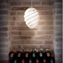 Le Klint Swirl 2 Pendant Light Small White in Cellar