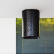 Case Downlight Cylinder Black Oak in Hallway