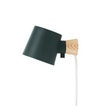 Normann Copenhagen Rise Wall Light Petrol Green Cable and Plug