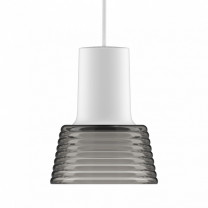 Zero Compose Pendant with Glass Shade White Grey