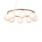 Nuura Miira 8 Circular Pendant Dark Bronze/Opal White