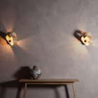 Tom Raffield Verso Wall Light Ash Pairs Above Table