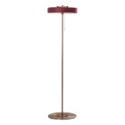 Bert Frank Revolve Stem Floor Lamp Antique Brass Oxblood