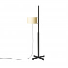 Santa & Cole TMM Floor Lamp Beige Shade with Black Oak Structure