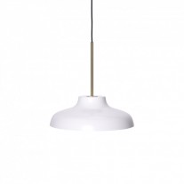RUBN Bolero LED Pendant Light Oyster White Brass Medium 