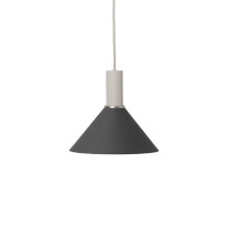 Ferm Living Collect Low Socket Pendant Cone Grey Black