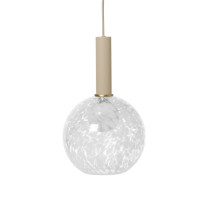 Ferm Living Collect High Socket Pendant Glass Sphere Cashmere Casca