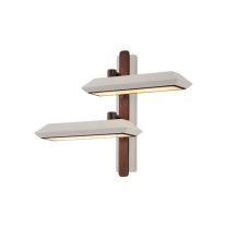 Bert Frank Rinato LED Double Wall Light Right Dark Bronze White