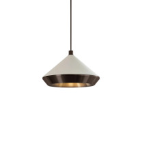 Bert Frank Shear Pendant XL Dark Bronze Cream