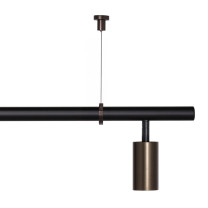 RUBN Long John LED Pendant with Uplight Black Bronze