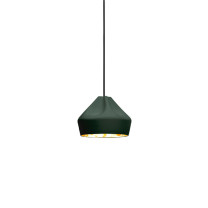 Marset Pleat Box 24 LED Pendant Dark Green Gold